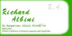 richard albini business card